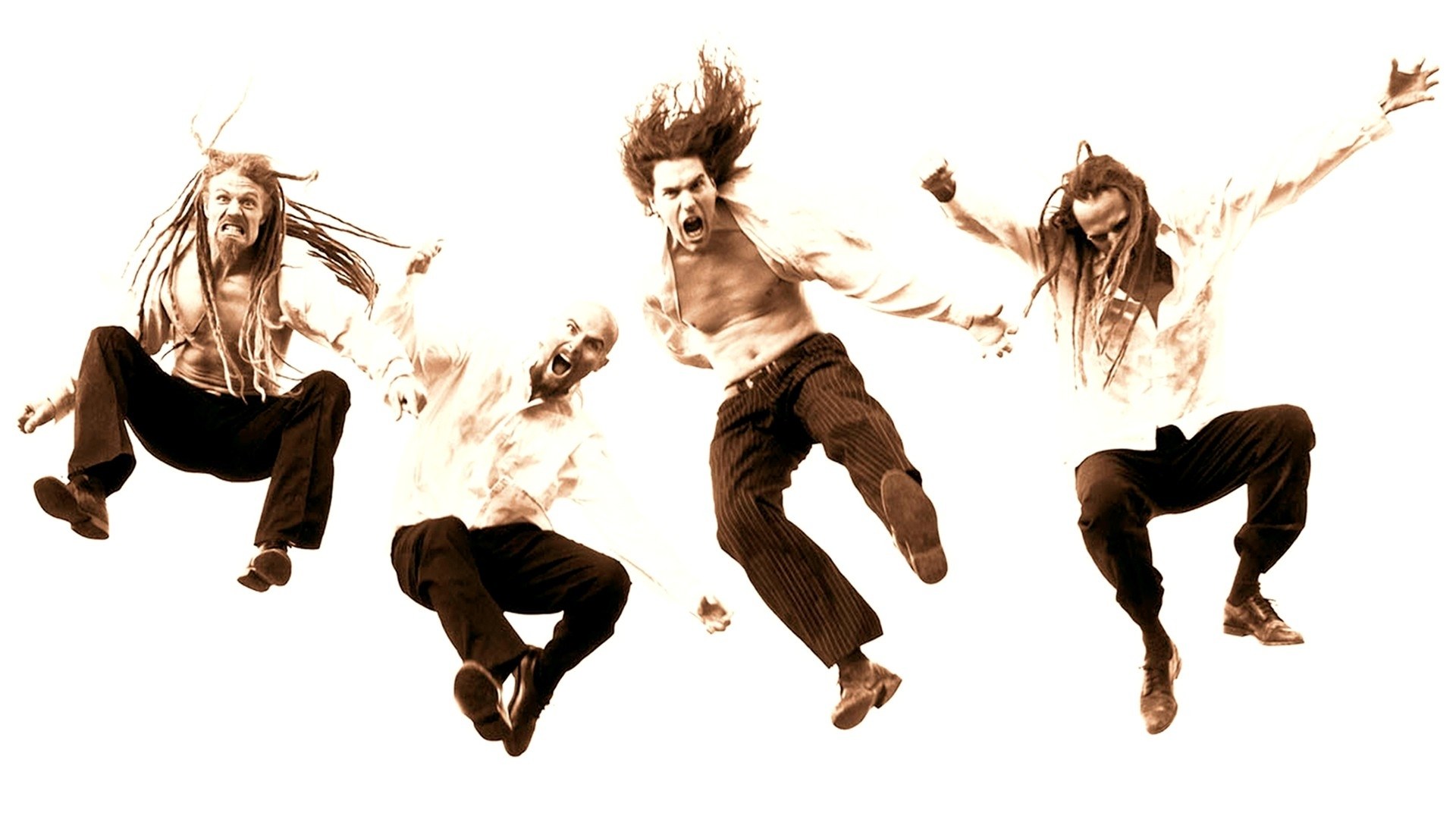 men jumping in mid-air