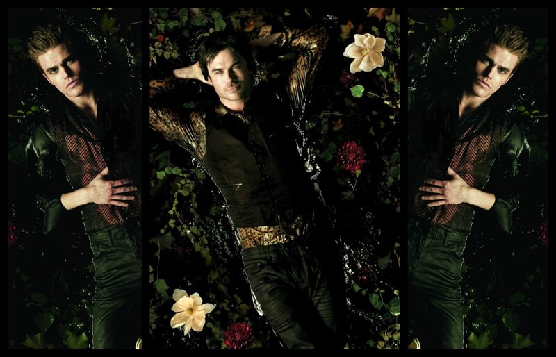 Men Lying in Foliage