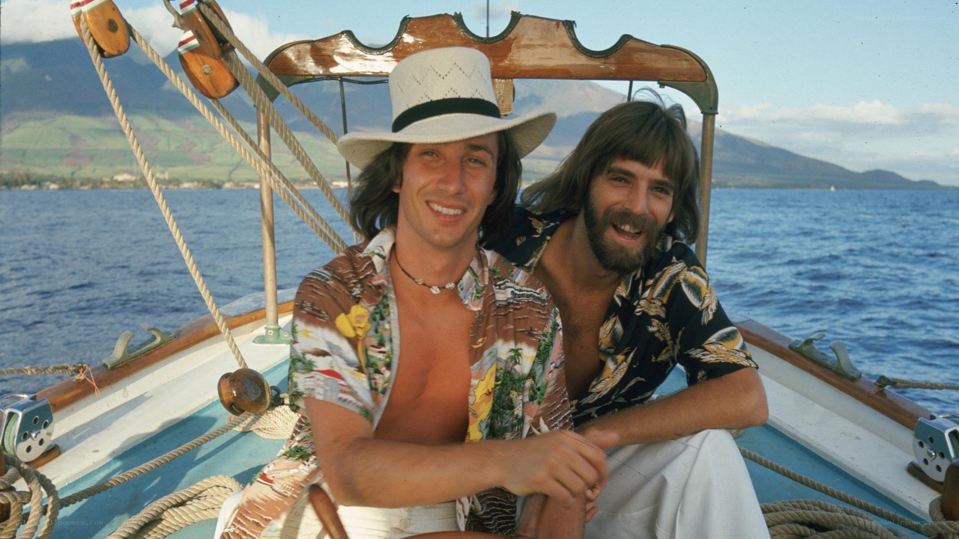 Men on a boat in Hawaii