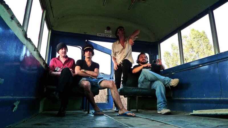 Men on a bus