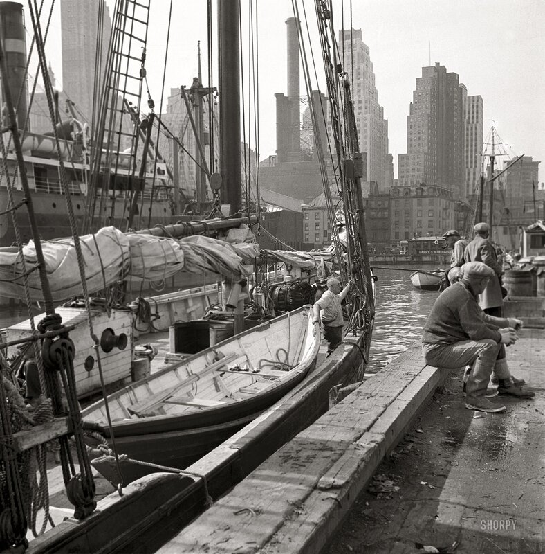 Men on a Dock — Black
