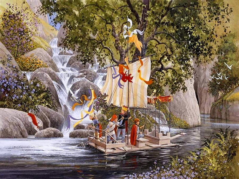 Men on a Raft