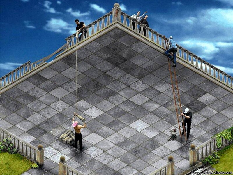 Men on a Roof