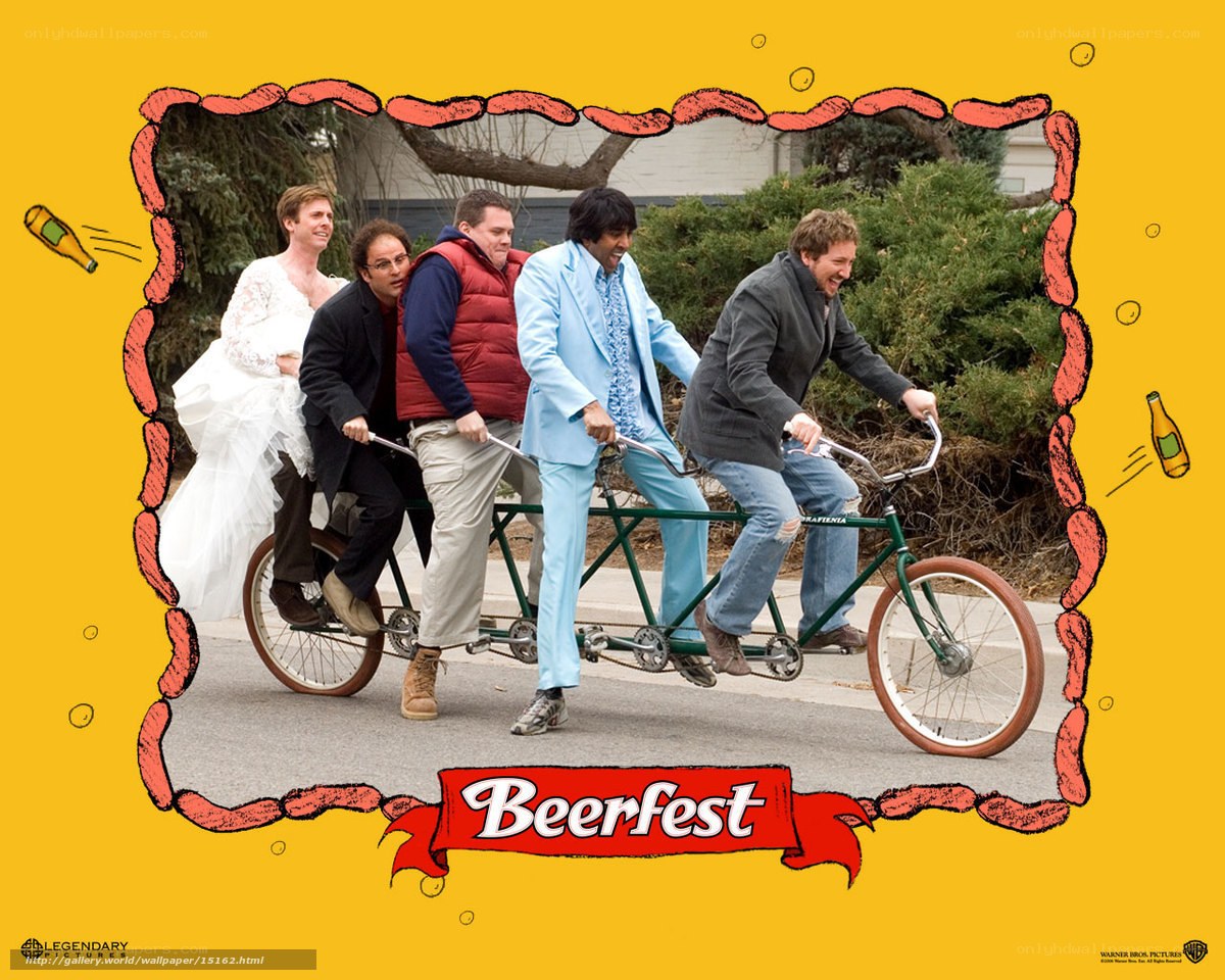 Men on a tandem bike