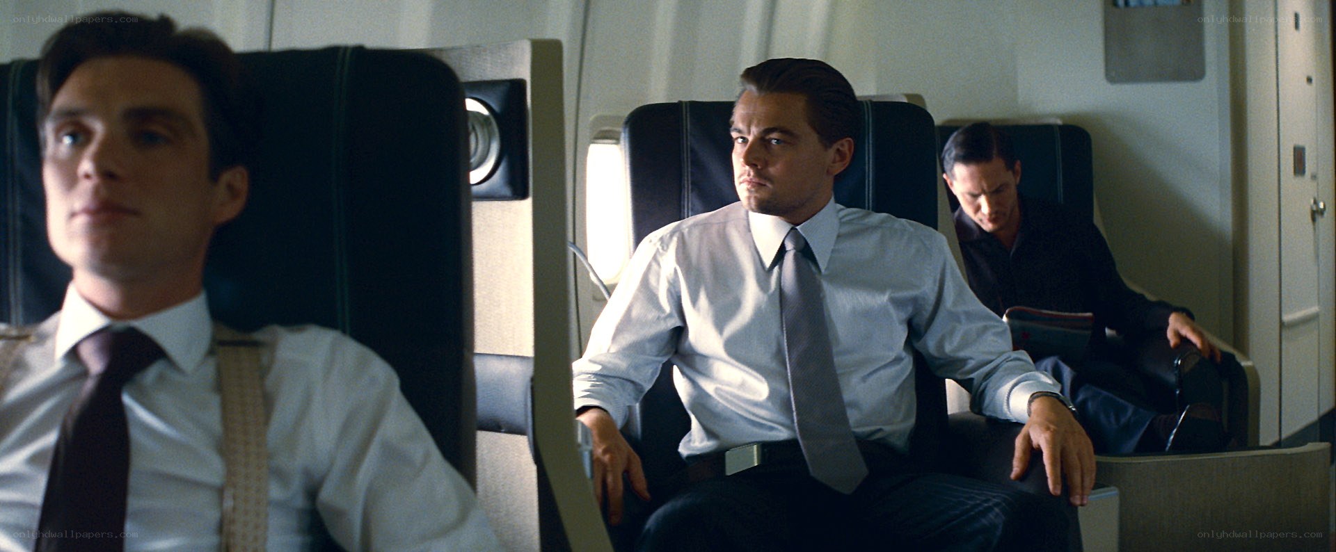 Men on an airplane