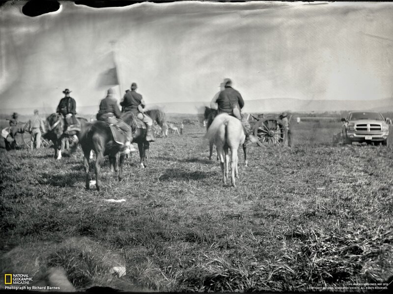 Men on Horseback in Field