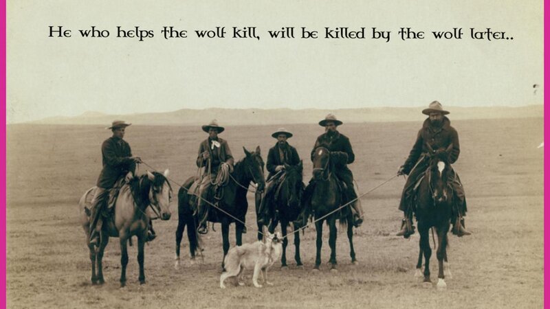 Men on Horses with Dog — Brown