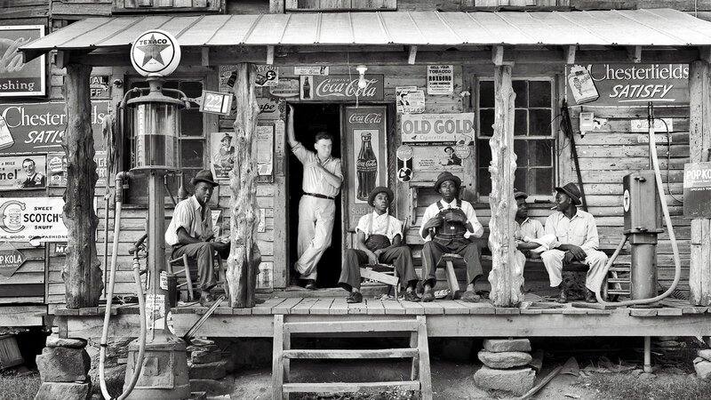 Men on Porch — Black, Calm