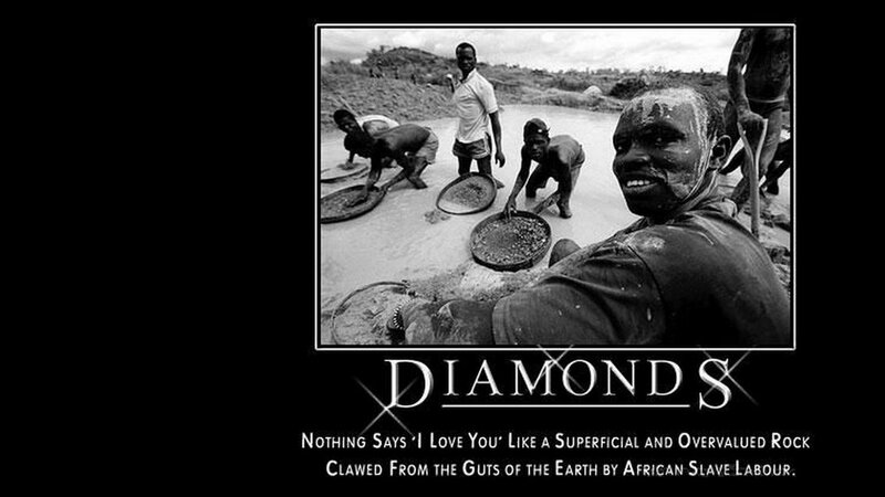 Men Panning for Diamonds — Black