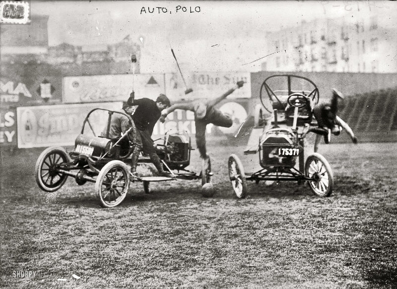 Men Playing Auto Polo