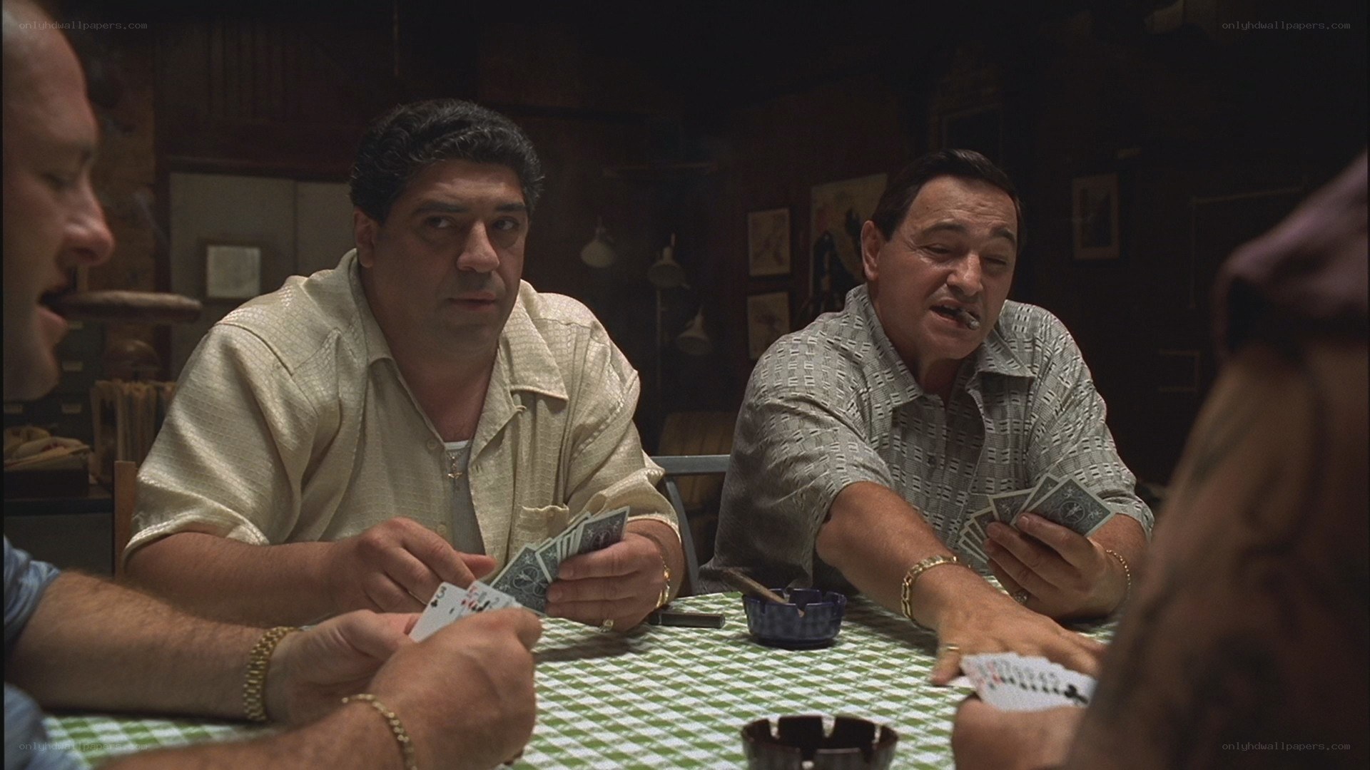 Men playing cards at a table