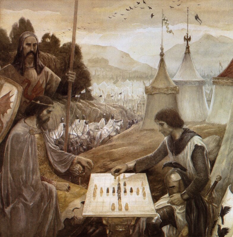 Men Playing Chess