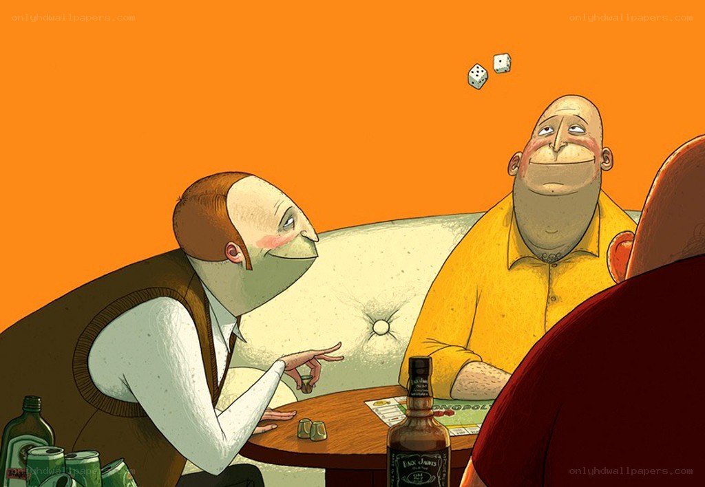 men playing monopoly game