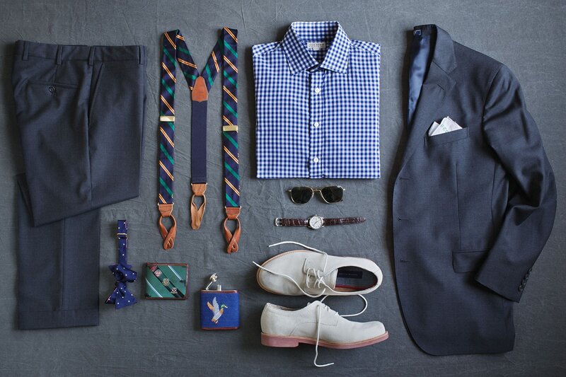 Men's formal outfit layout