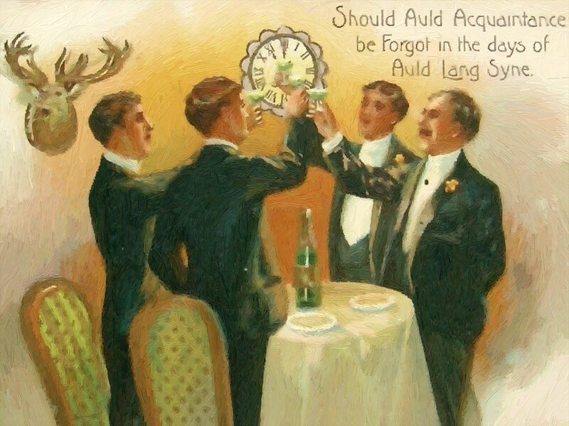 Men Toasting with Glasses