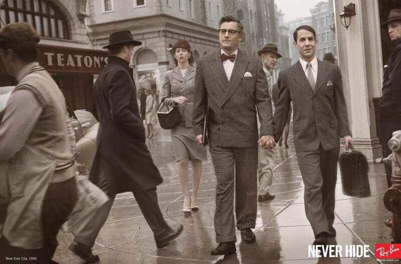 Men walking in New York City