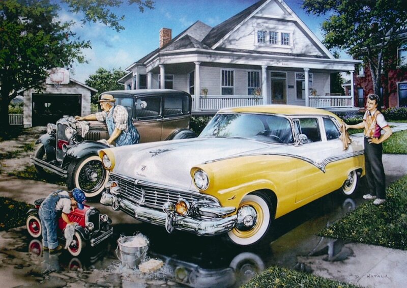 Men Washing Cars