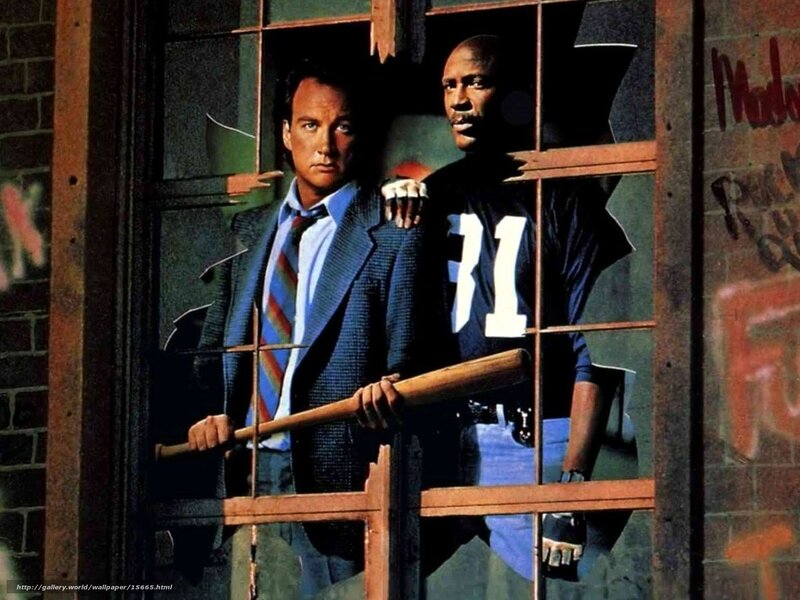 Men with baseball bat in window
