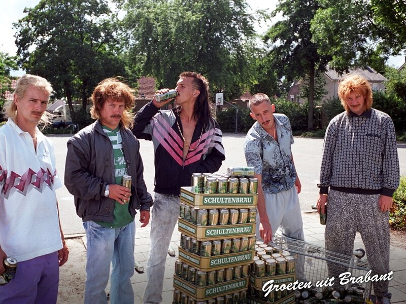 Men with beer cans in Brabant
