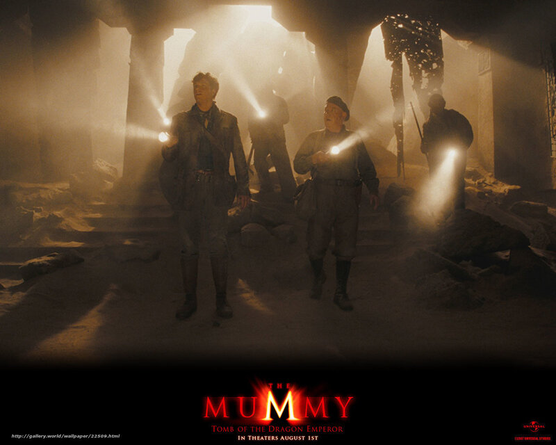 Men with Flashlights in Tomb