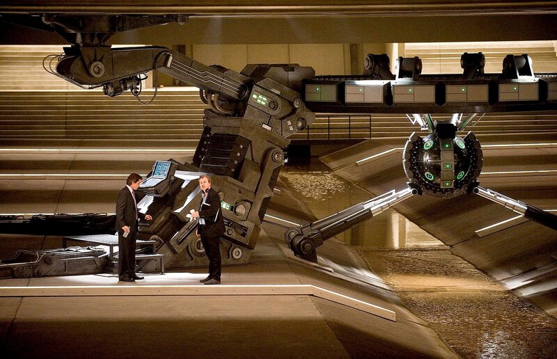 Men with futuristic machine