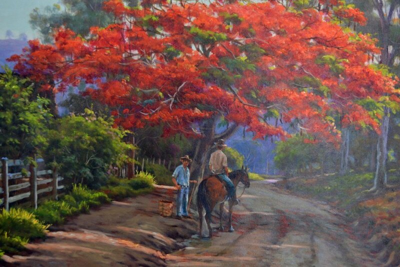 Men with Horse on Road