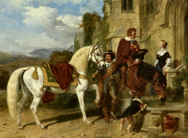 Men with Horses and Dog