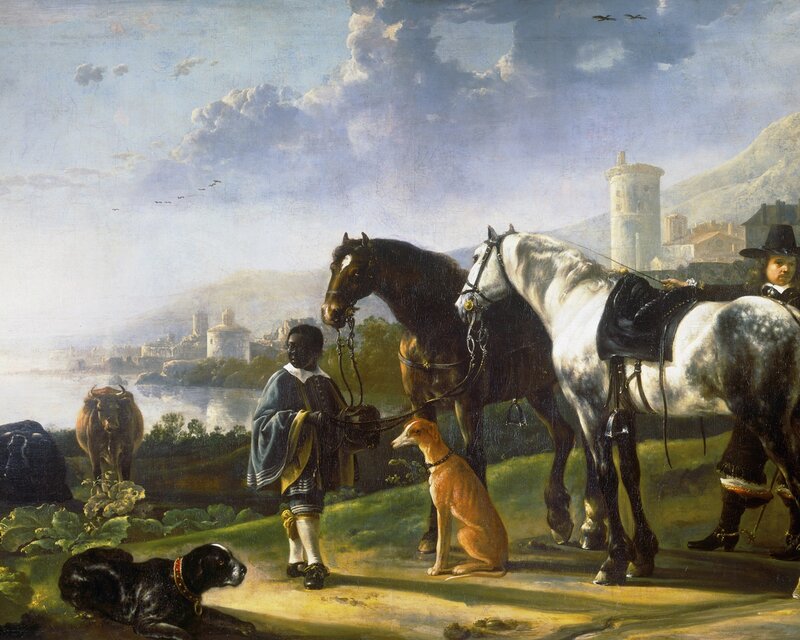 Men with Horses and Dogs