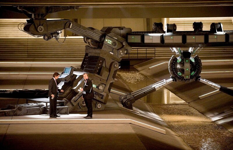 Men with robotic arm in lab
