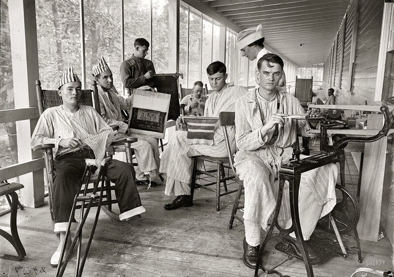 Men working on a porch