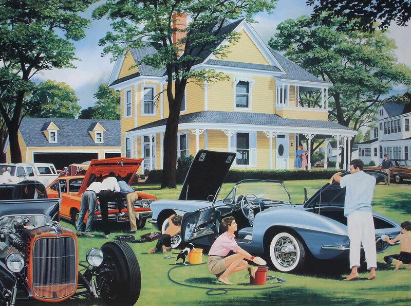Men Working on Cars