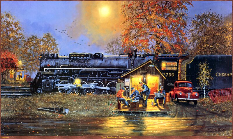 Men Working on Train