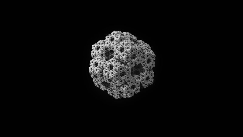 Menger Sponge Fractal — Gray