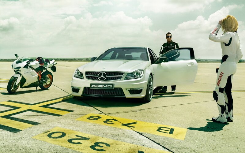 Mercedes-AMG and Ducati on tarmac