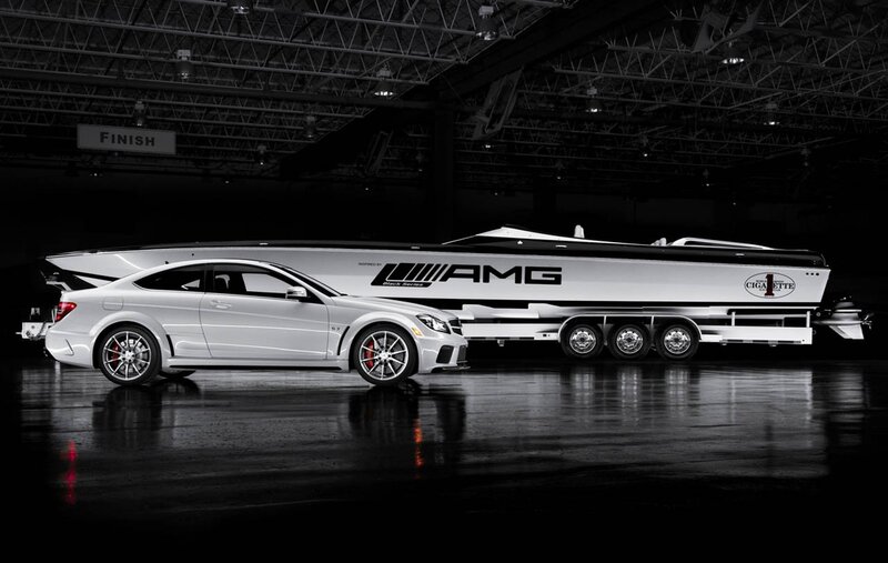 Mercedes-AMG car and boat