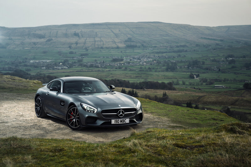 Mercedes-AMG GT on a hillside