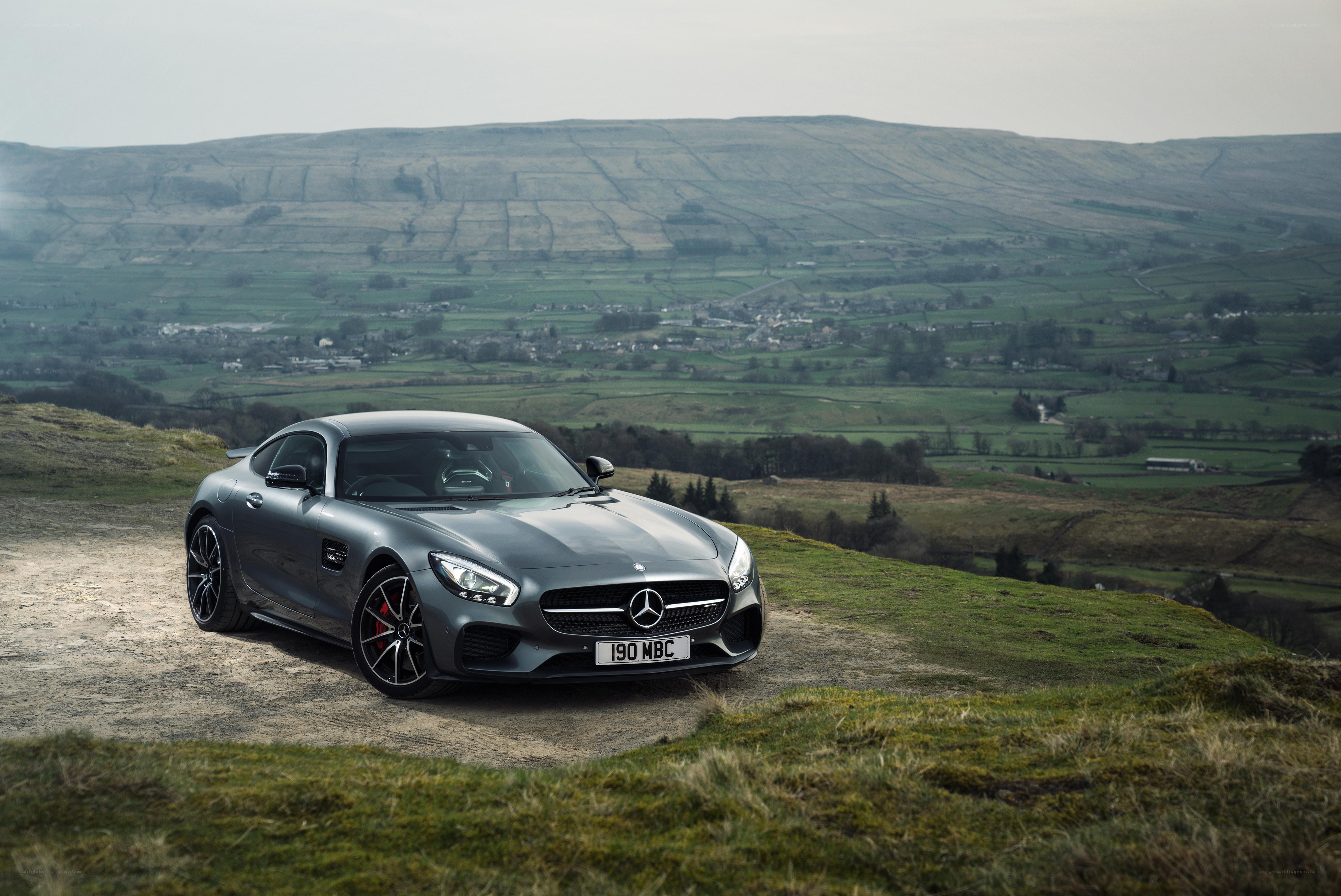 Mercedes-AMG GT on a hillside