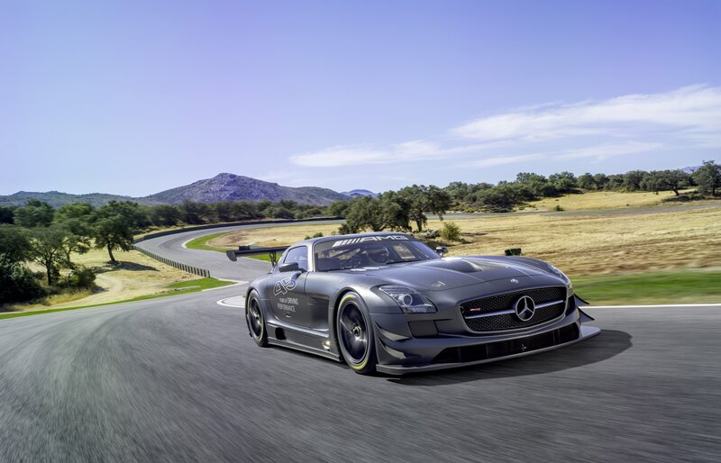 Mercedes-AMG GT3 on a racetrack
