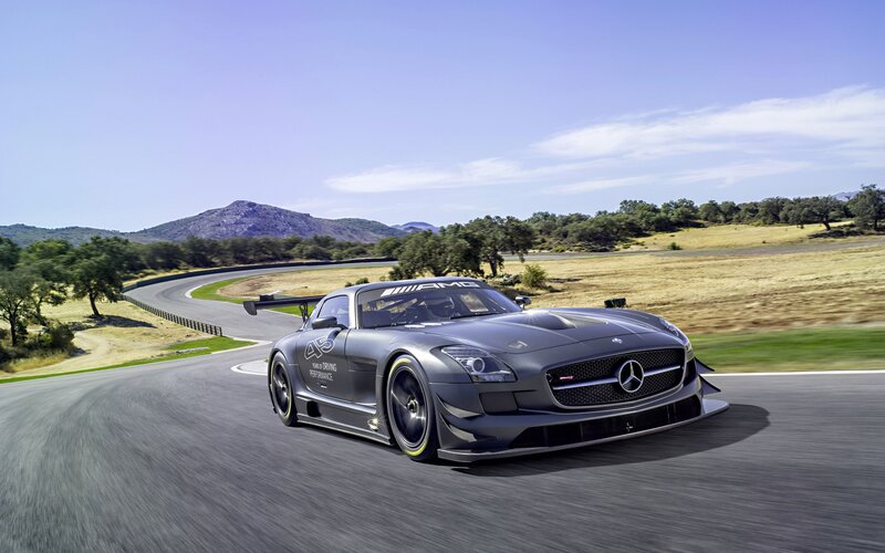 Mercedes-AMG GT3 on a racetrack