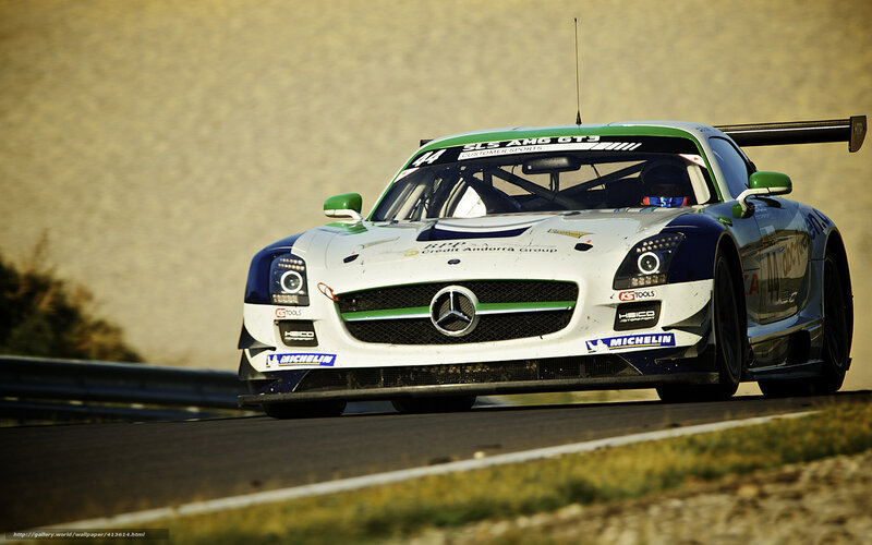 Mercedes-AMG GT3 racing on track