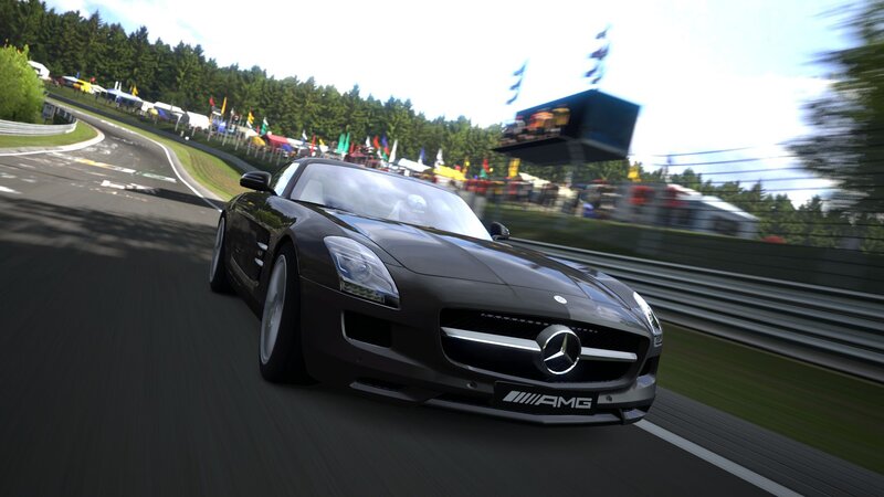 Mercedes-AMG on a racetrack