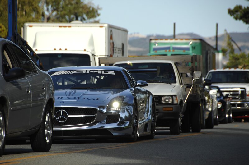 Mercedes-AMG on a road