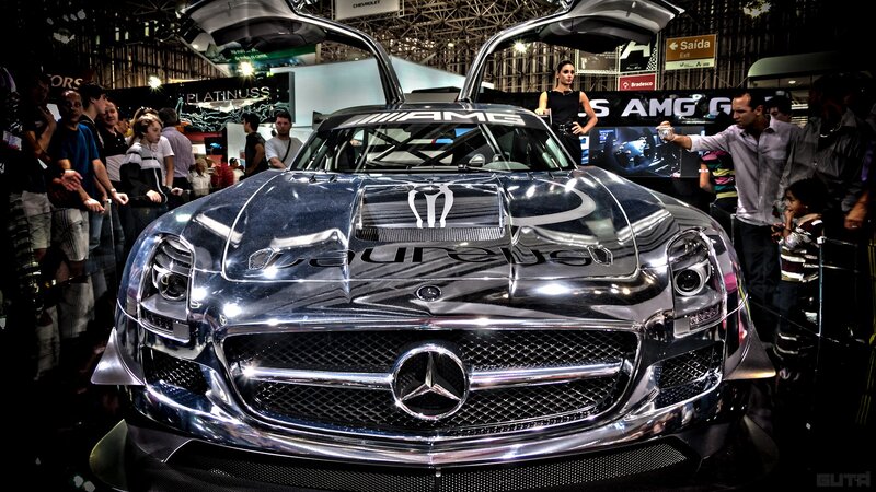 Mercedes-AMG race car on display