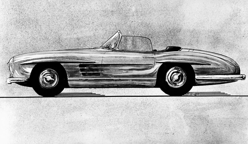 Mercedes-Benz 300SL Gullwing sketch