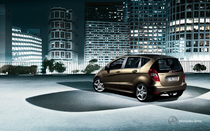 Mercedes-Benz A-Class at night