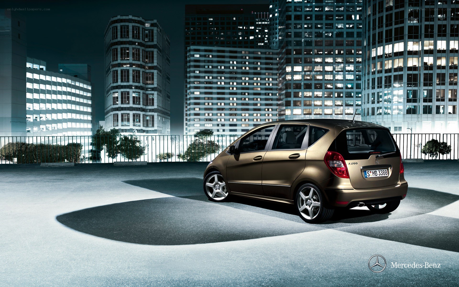 Mercedes-Benz A-Class at night