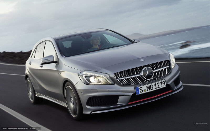 Mercedes-Benz A-Class driving on coastal road