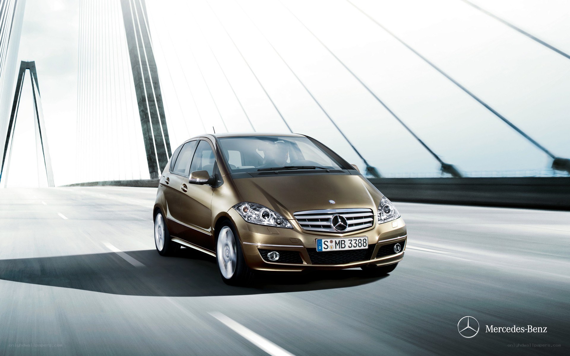 Mercedes-Benz A-Class on a bridge