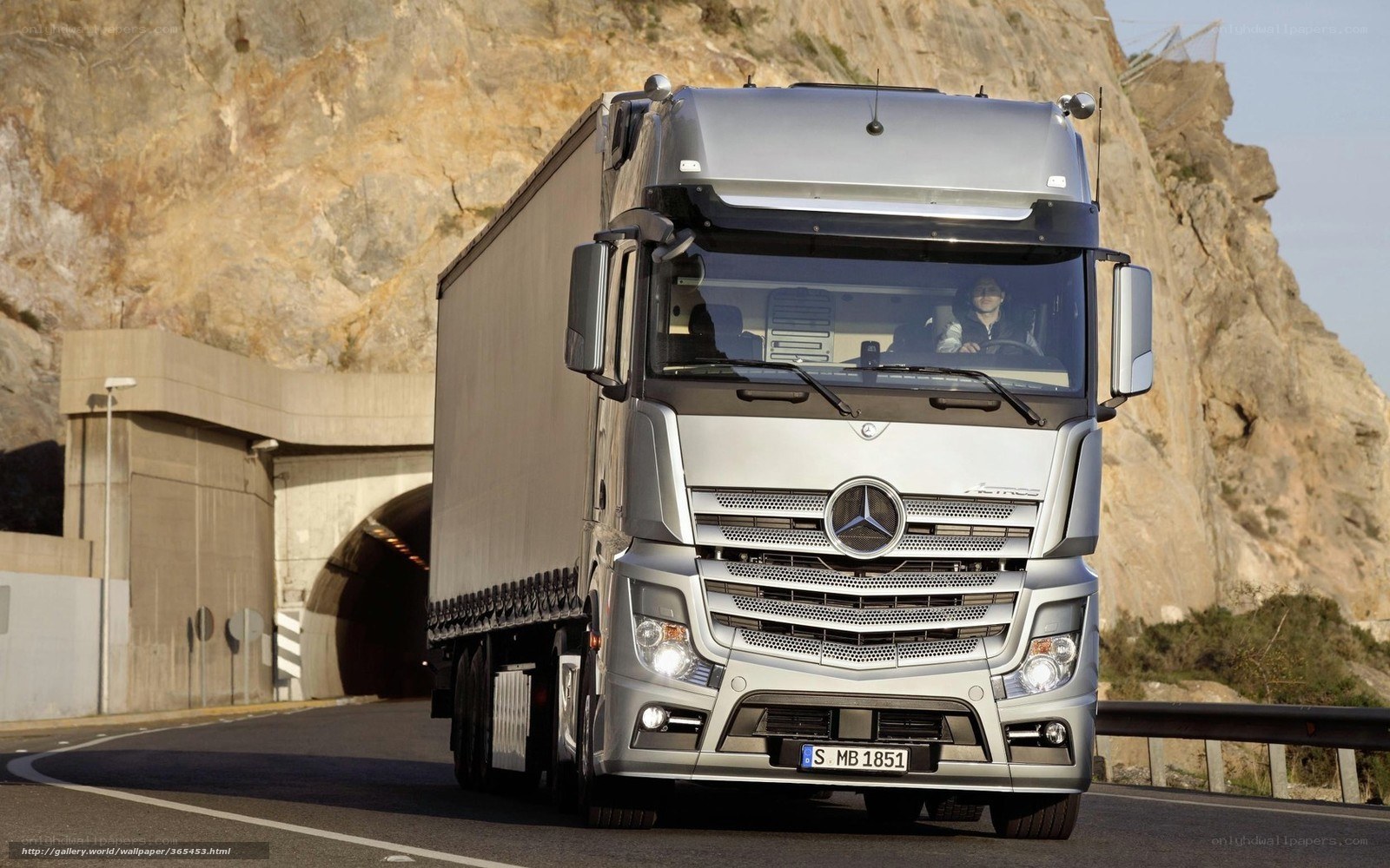 Mercedes-Benz Actros truck on mountain road