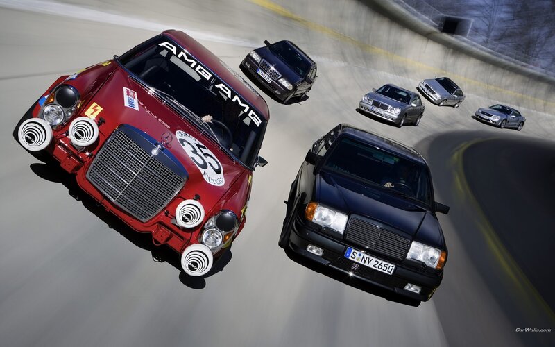 Mercedes-Benz AMG cars on track